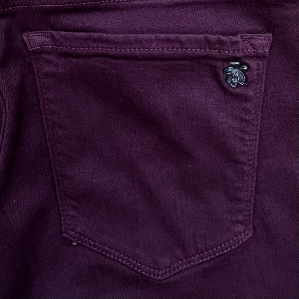 BLACK ORCHID LOS ANGELES NOAH ANKLE FRAY JEANS WOMEN’S sz 29 Burgundy STRETCH - Picture 6 of 12